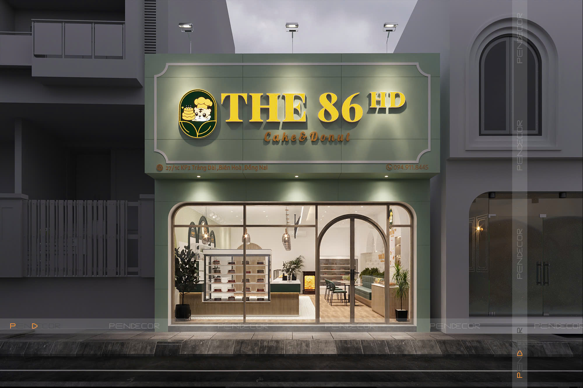 Thiết Kế Tiệm Bánh Kem The 86HD