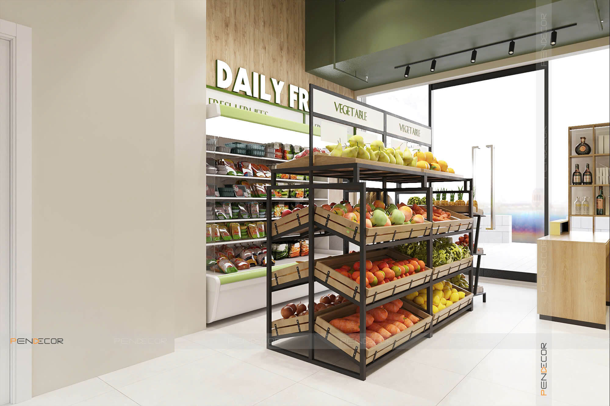 Thiết Kế Siêu Thị Mini Chanh Market