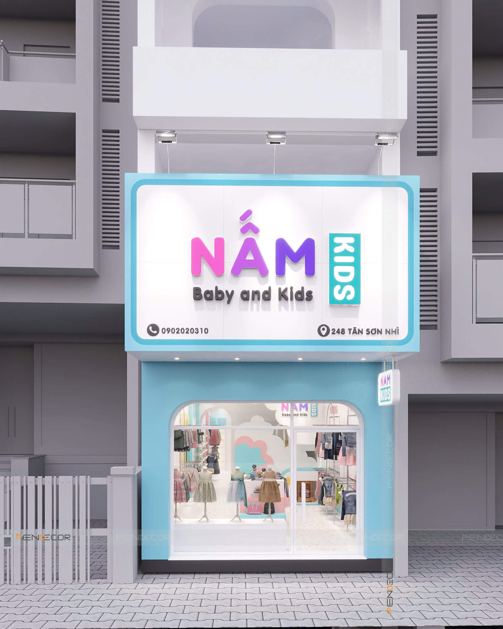 Thiết Kế Shop Thời Trang Trẻ Em Nấm Kid