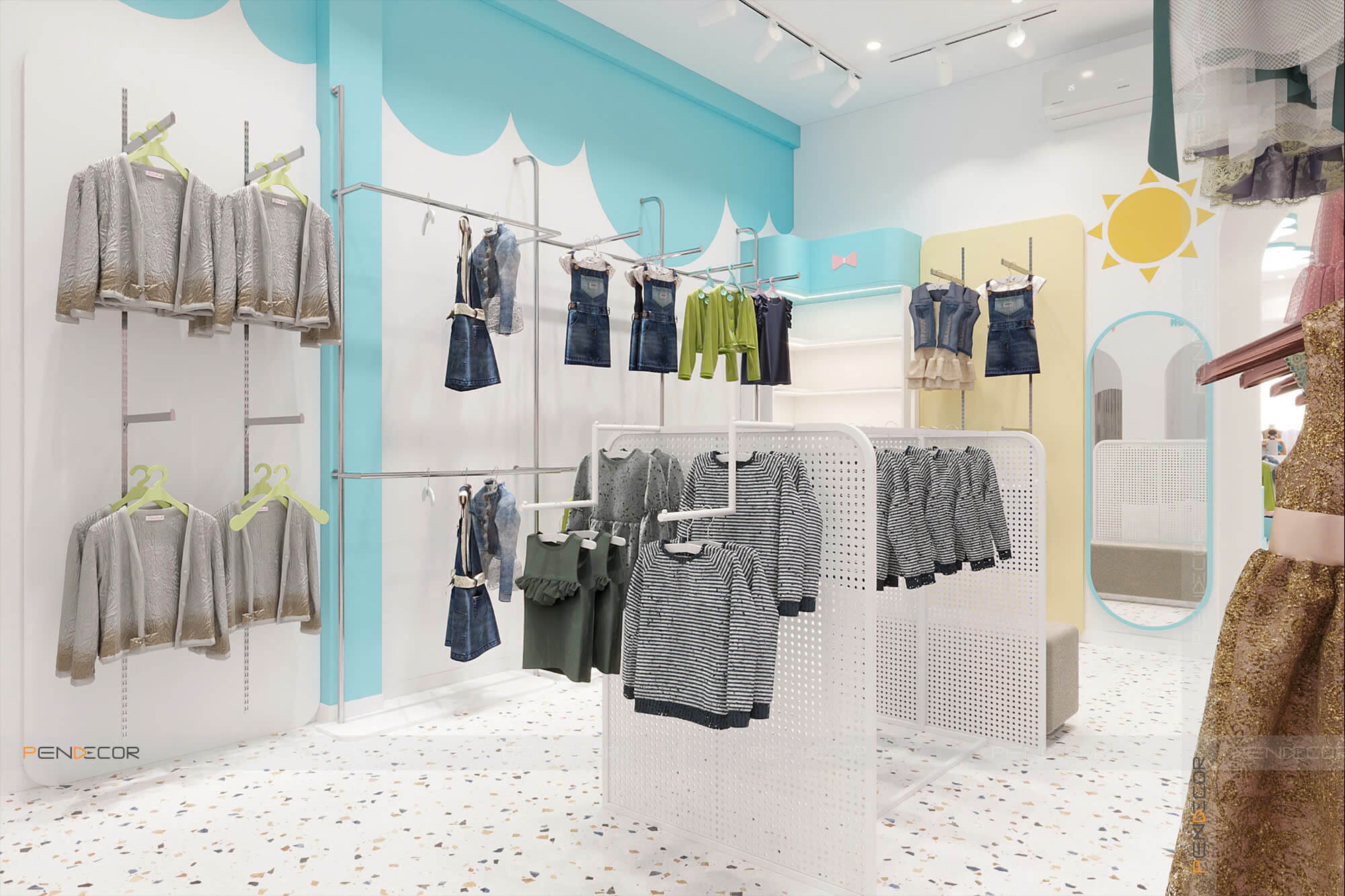 Thiết Kế Shop Thời Trang Trẻ Em Nấm Kid