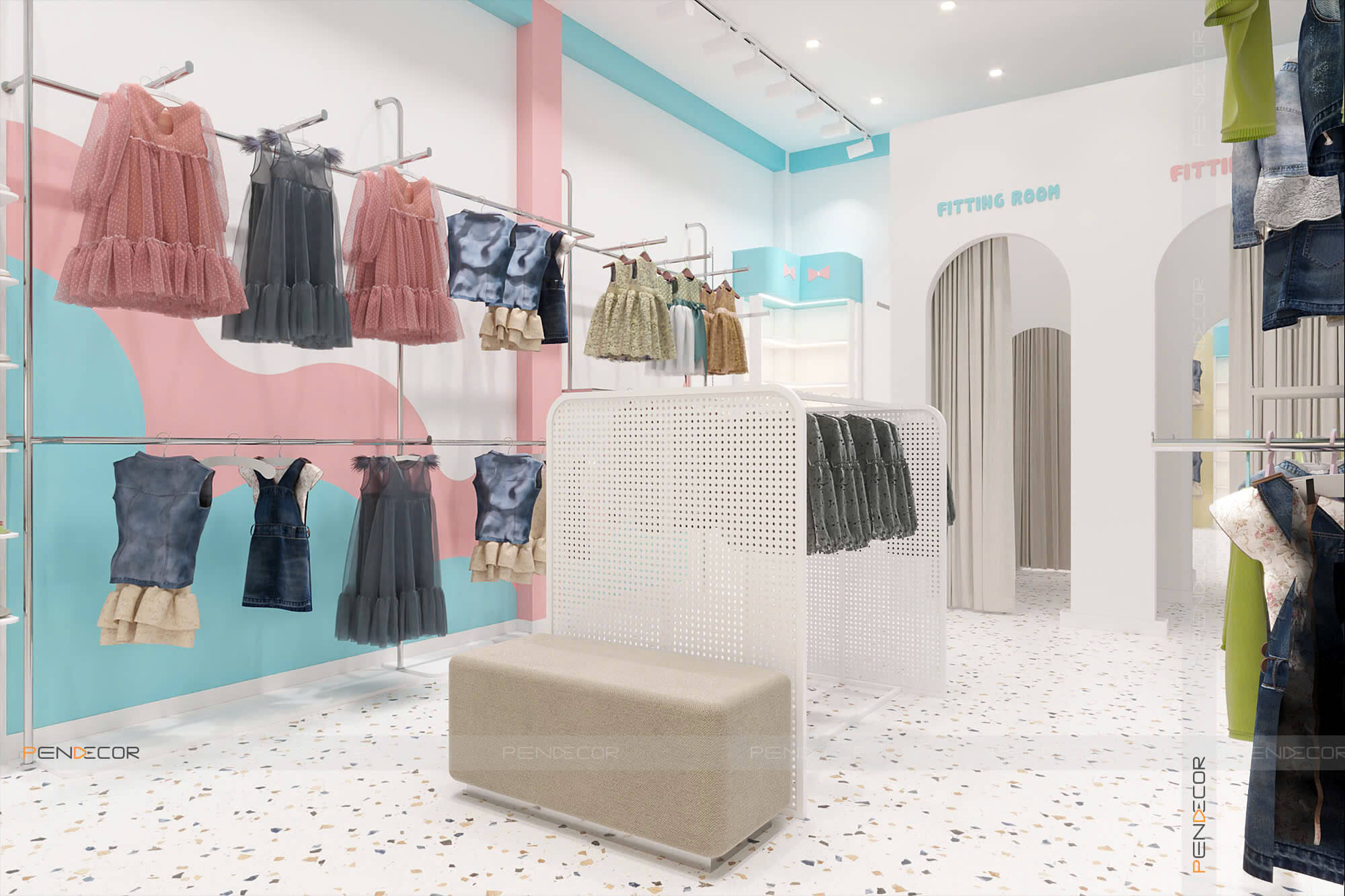 Thiết Kế Shop Thời Trang Trẻ Em Nấm Kid