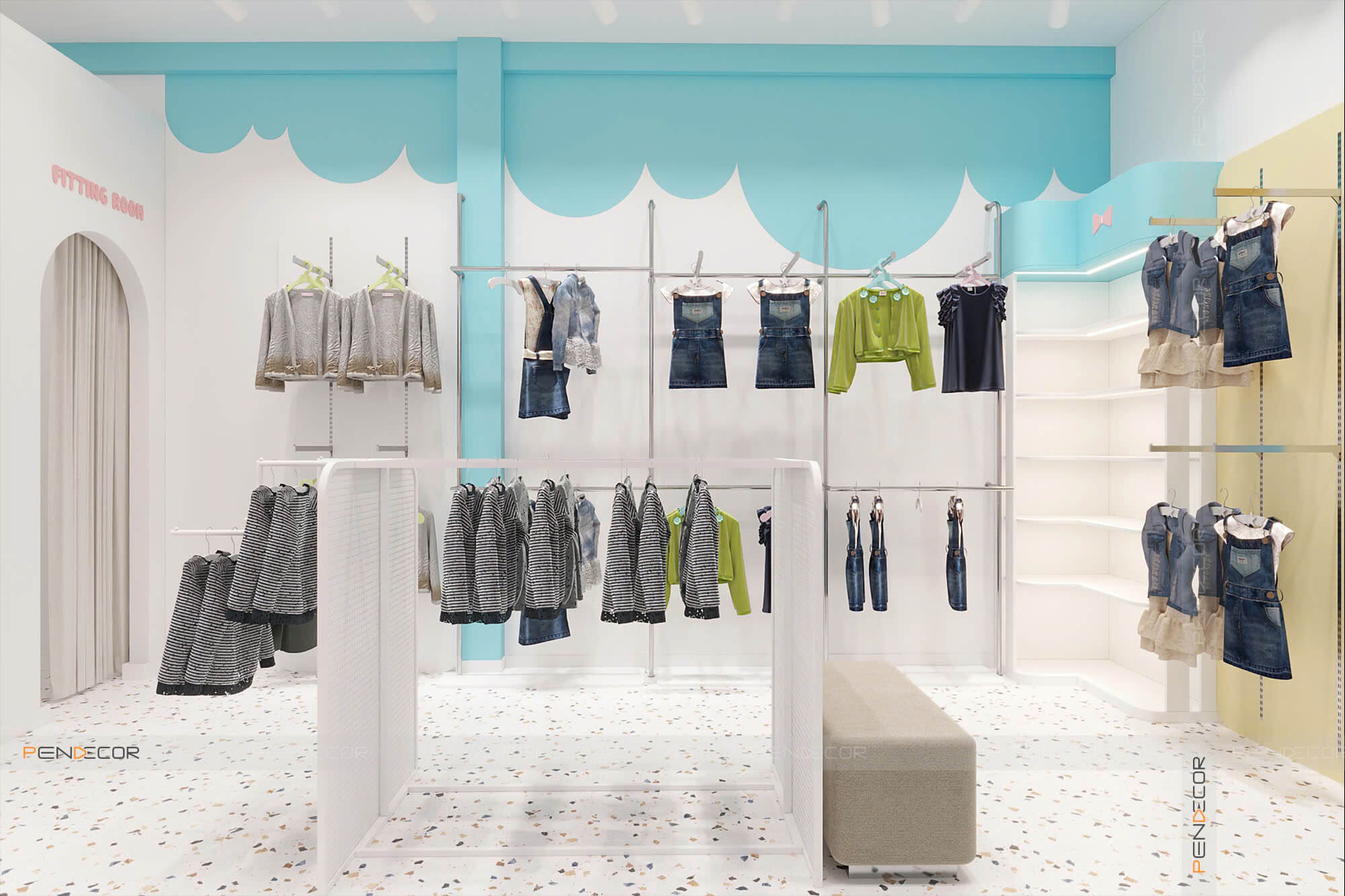 Thiết Kế Shop Thời Trang Trẻ Em Nấm Kid