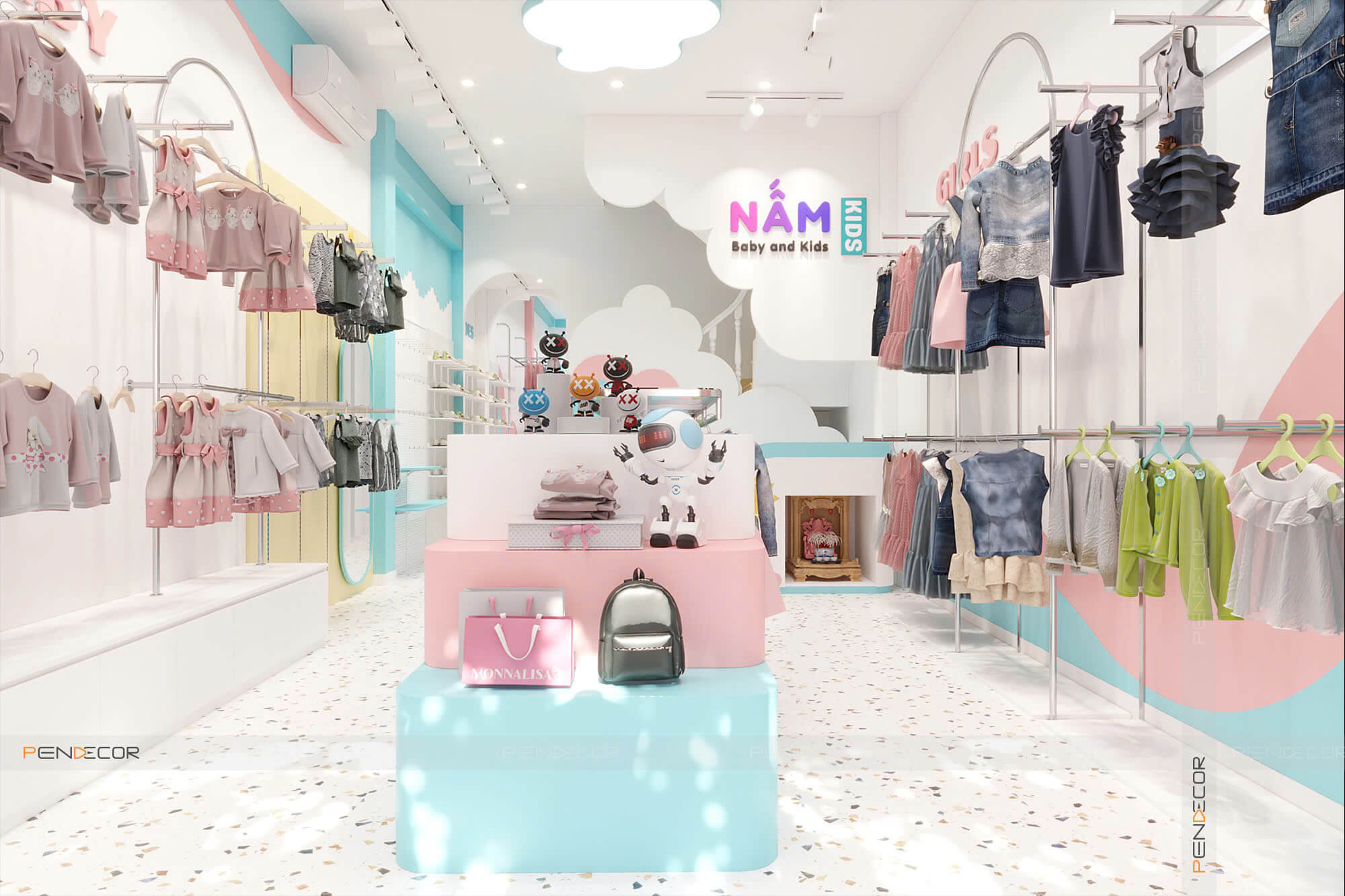 Thiết Kế Shop Thời Trang Trẻ Em Nấm Kid