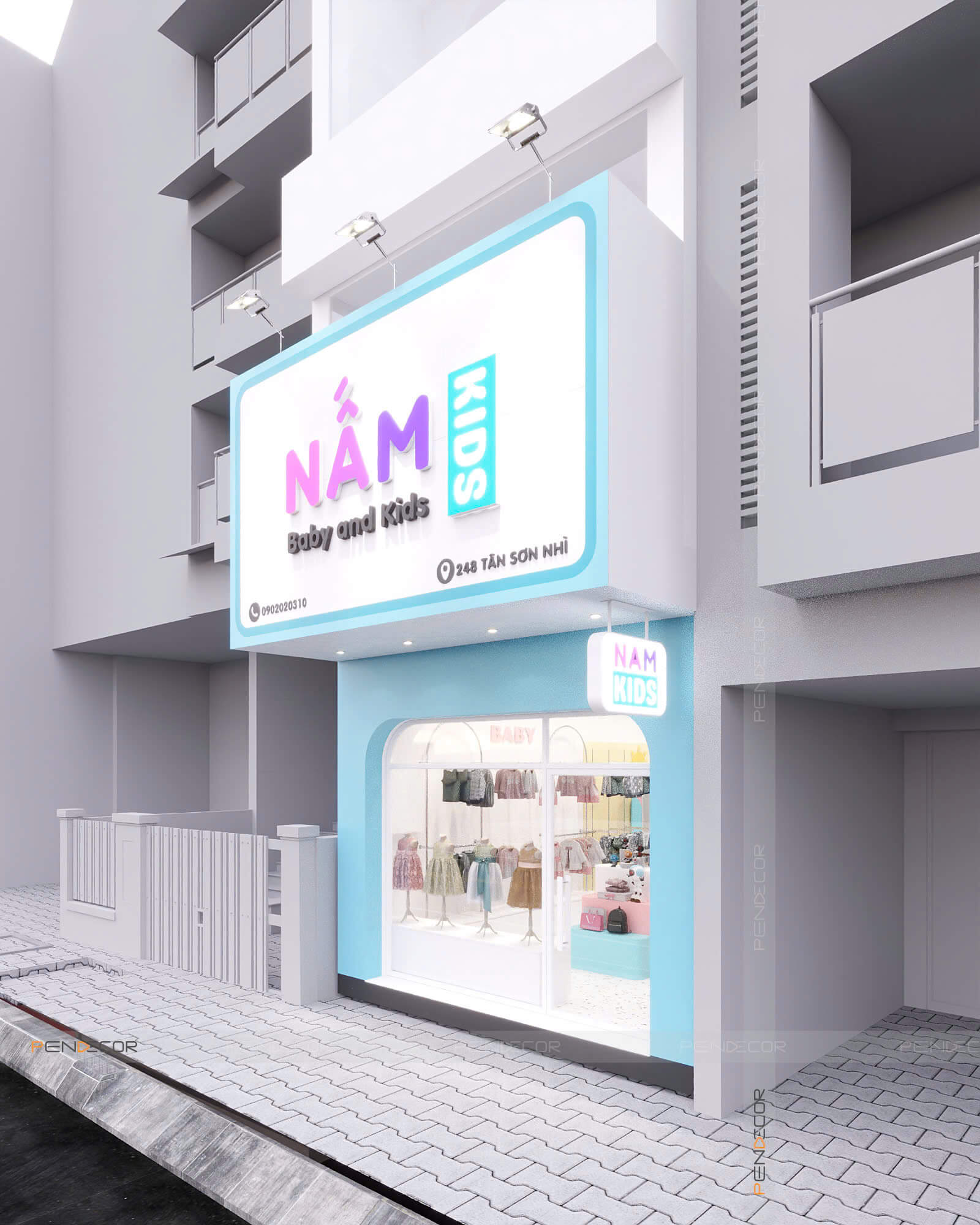 Thiết Kế Shop Thời Trang Trẻ Em Nấm Kid