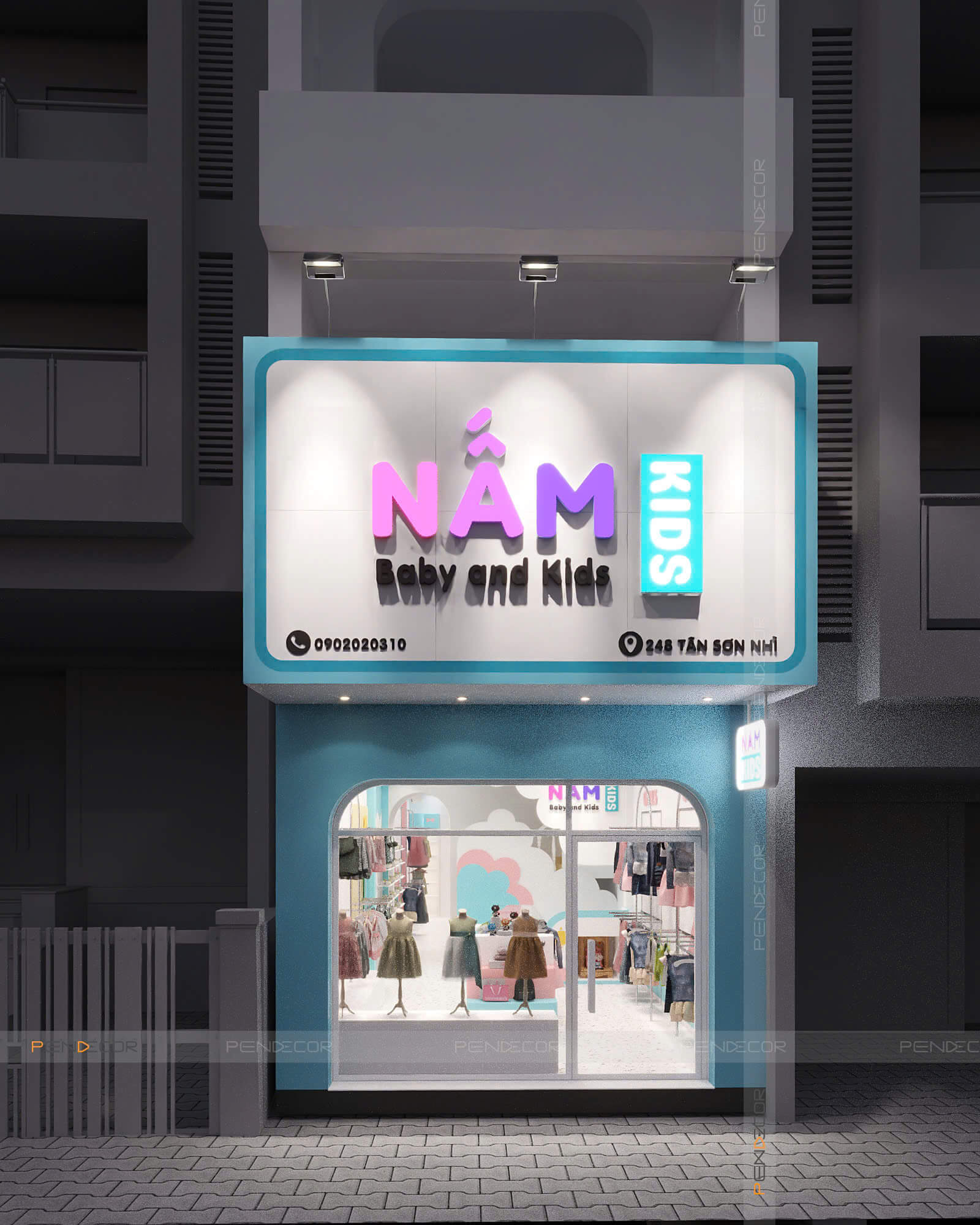 Thiết Kế Shop Thời Trang Trẻ Em Nấm Kid