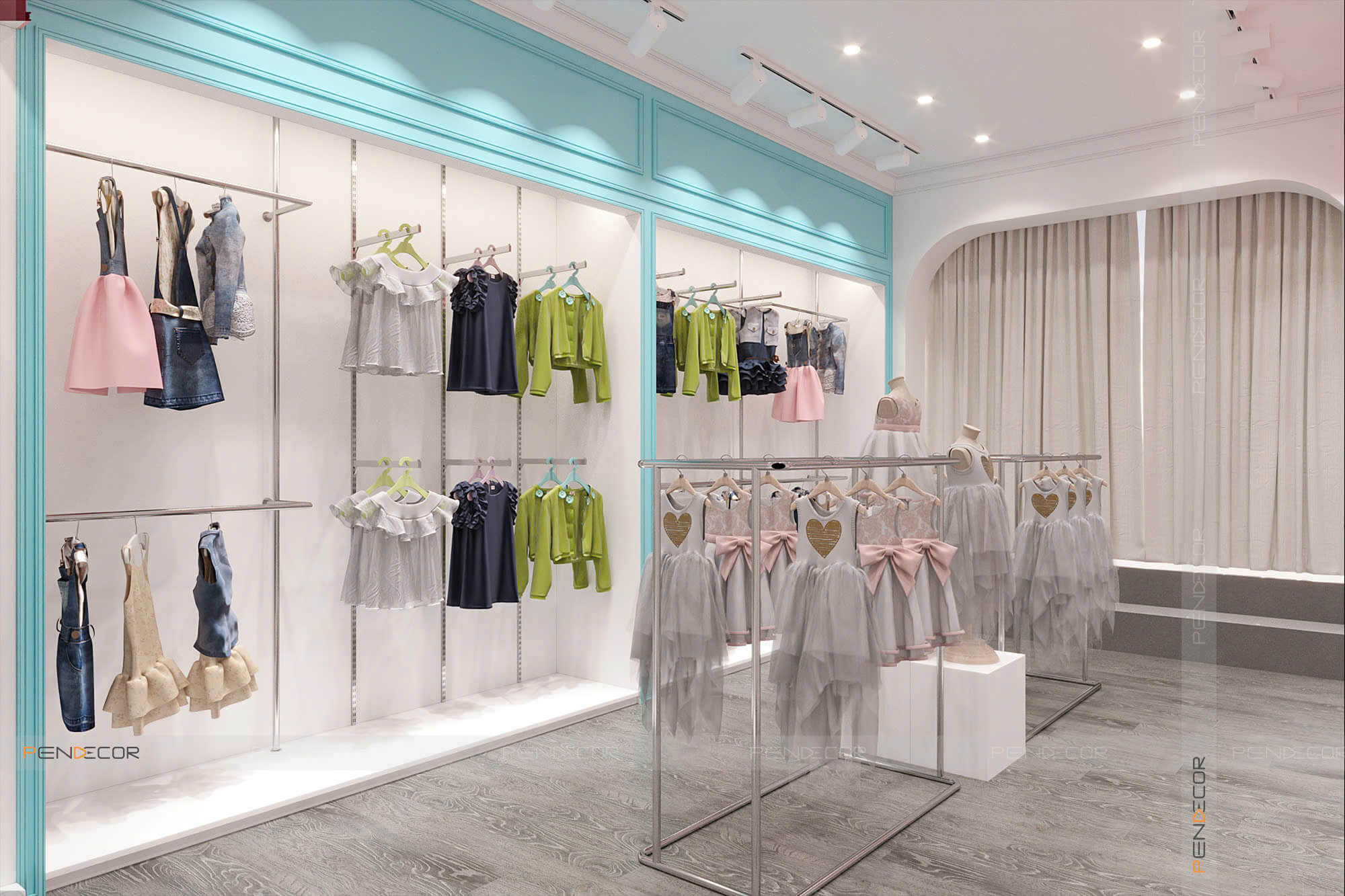 Thiết Kế Shop Thời Trang Trẻ Em Nấm Kid