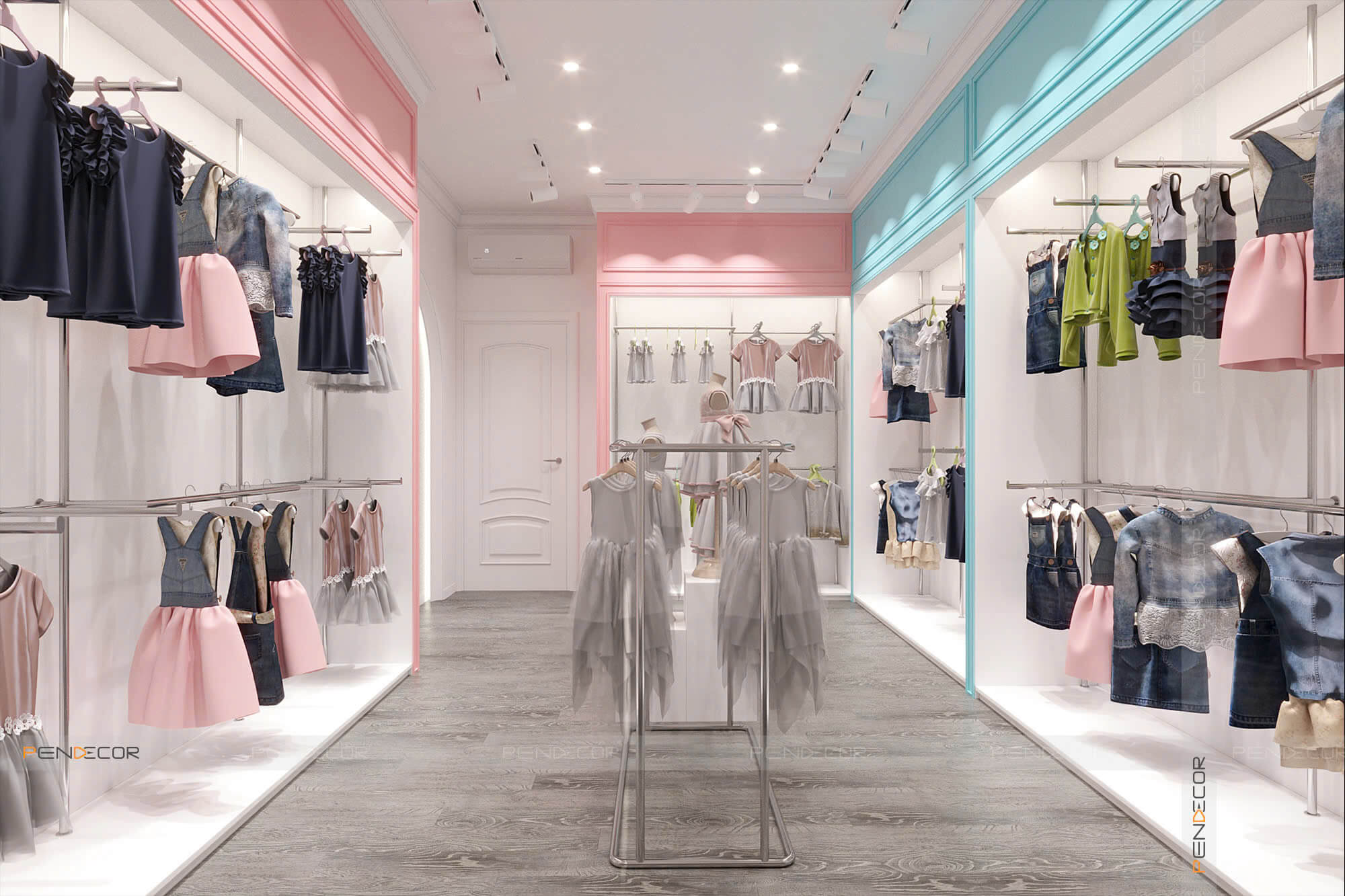 Thiết Kế Shop Thời Trang Trẻ Em Nấm Kid