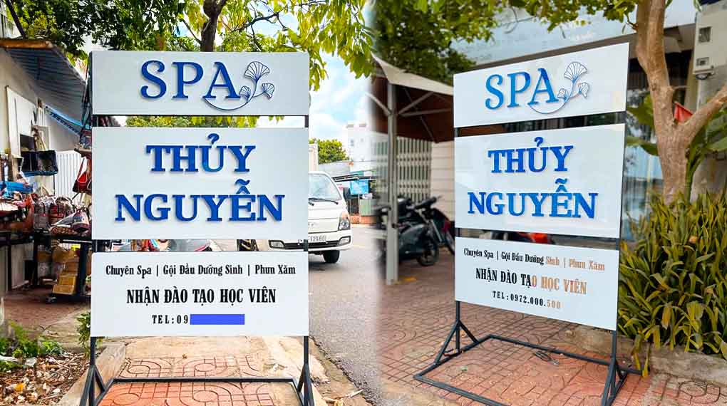 thiết kế biển hiệu spa