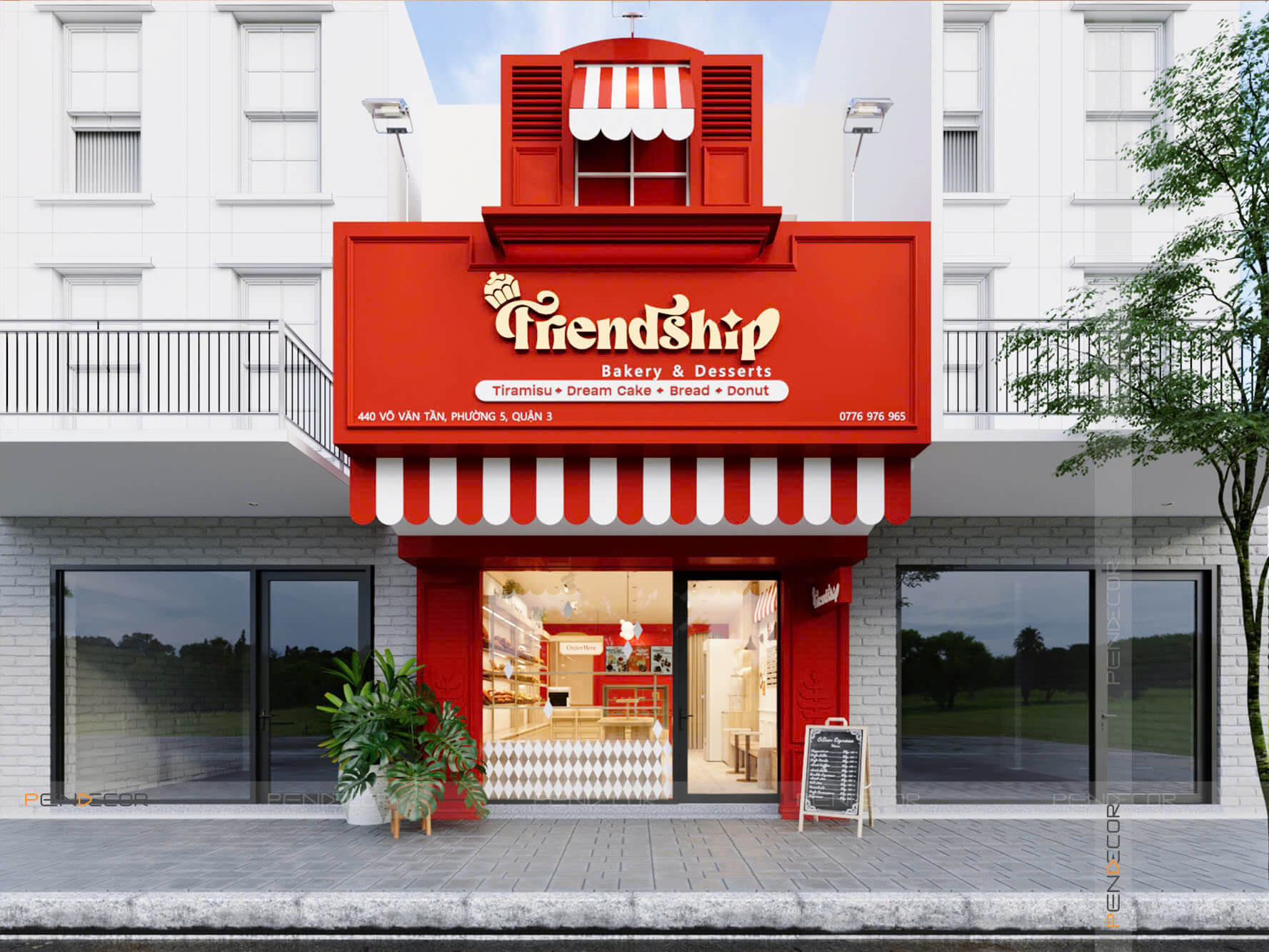 thi công nội thất showroom Pendecor