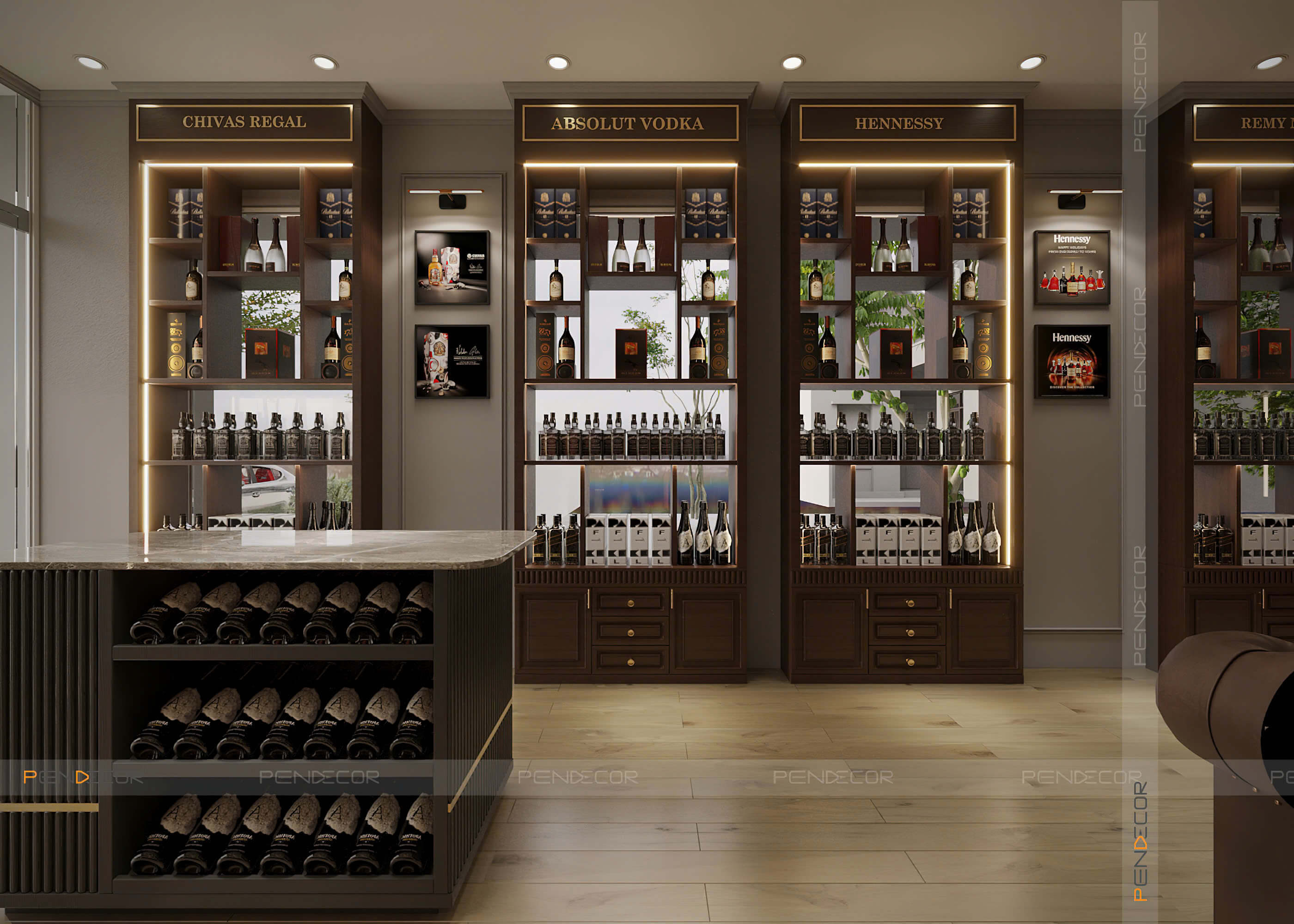 Thiết Kế Showroom Cuồng Rượu