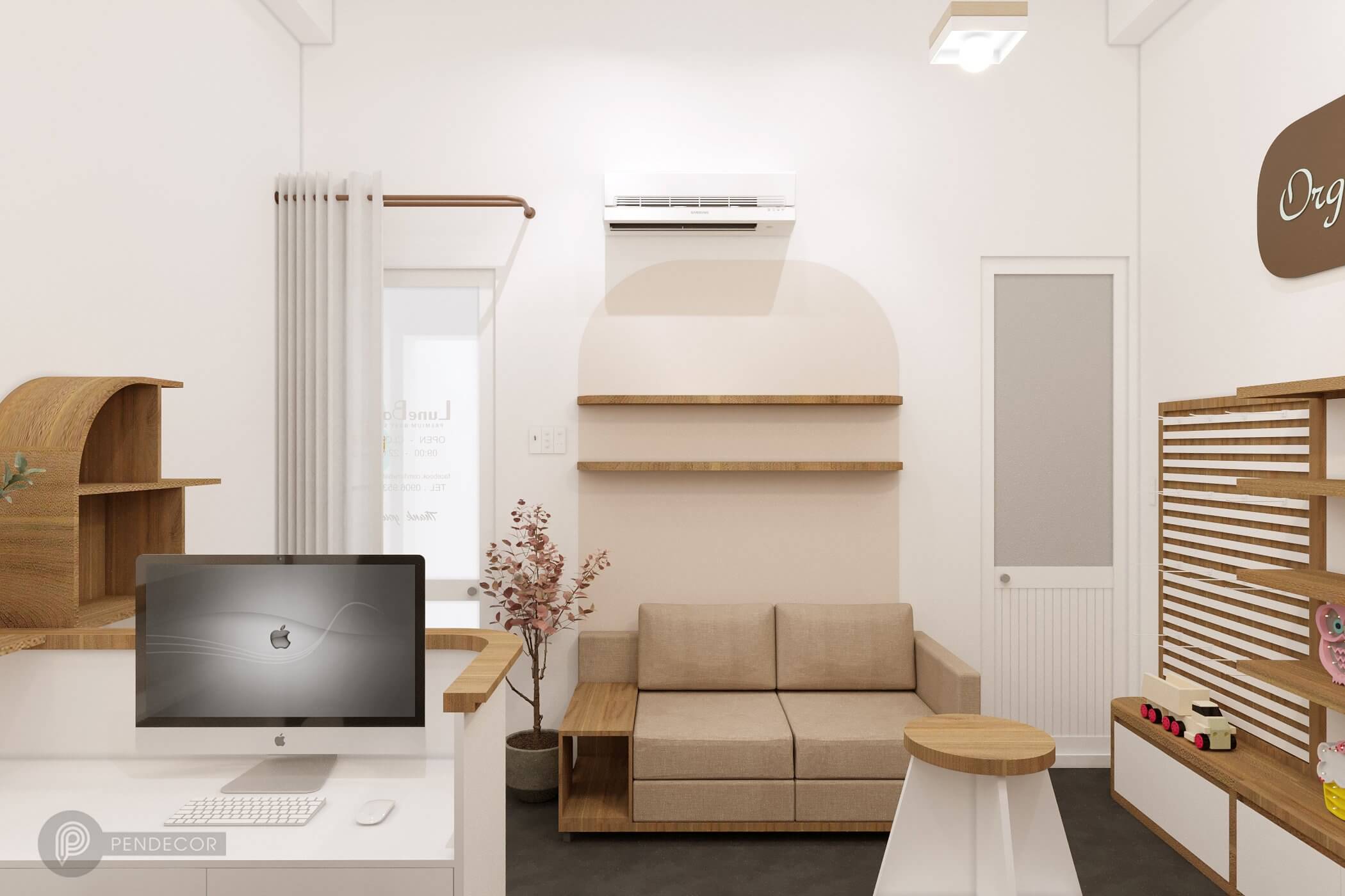 mẫu kệ shop mẹ và bé Pendecor