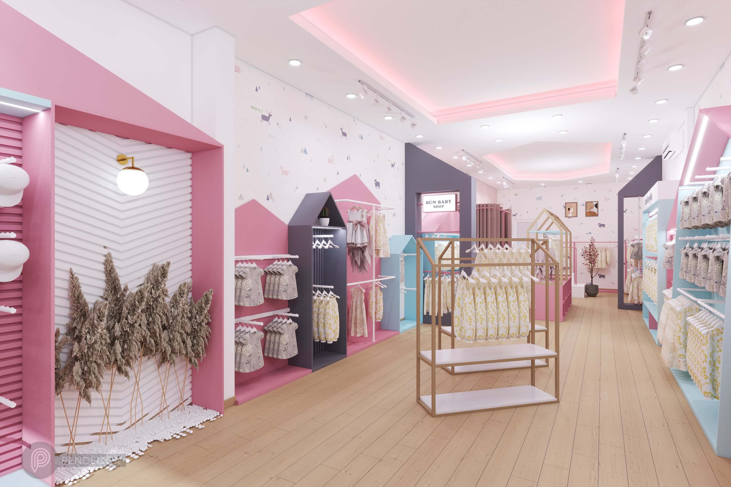 mẫu thiết kế cửa hàng mẹ và bé
