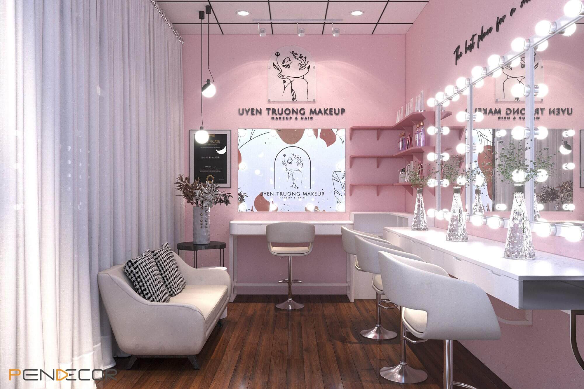 thiết kế spa đơn giản Pendecor