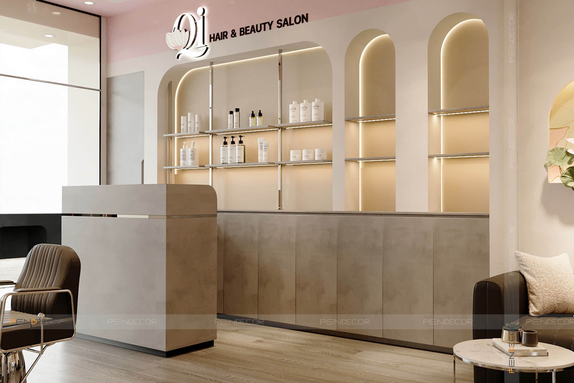 Thiết Kế Salon Tóc Qi Hair & Beauty Salon