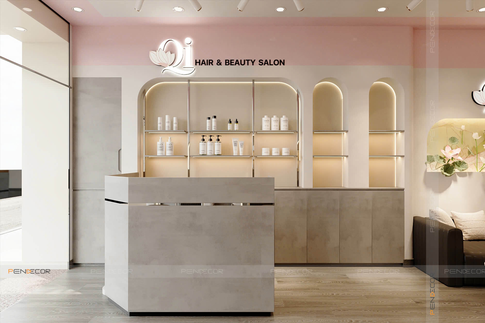 Thiết Kế Salon Tóc Qi Hair & Beauty Salon