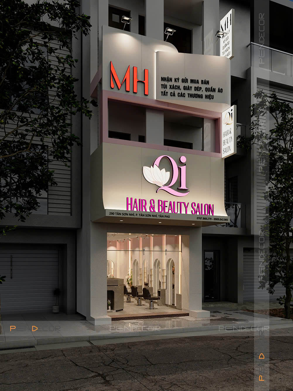 Thiết Kế Salon Tóc Qi Hair & Beauty Salon