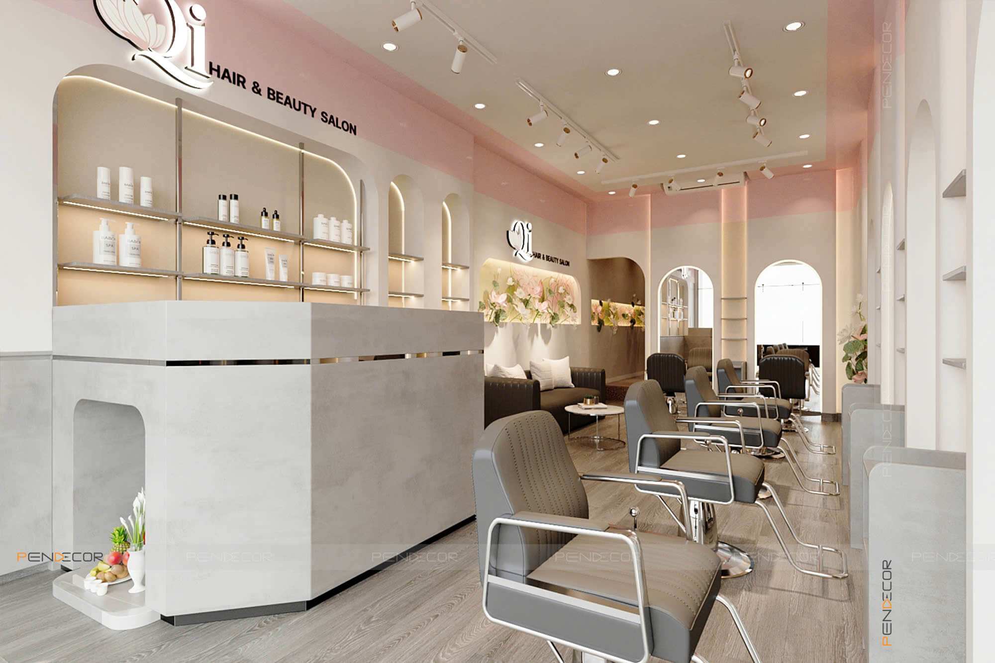 Thiết Kế Salon Tóc Qi Hair & Beauty Salon