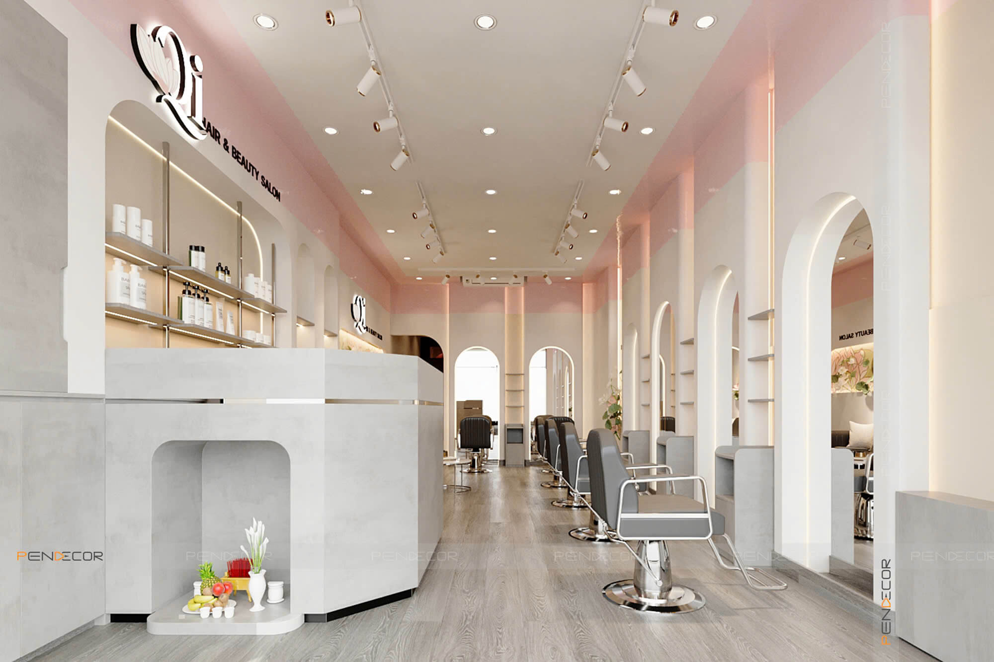 Thiết Kế Salon Tóc Qi Hair & Beauty Salon