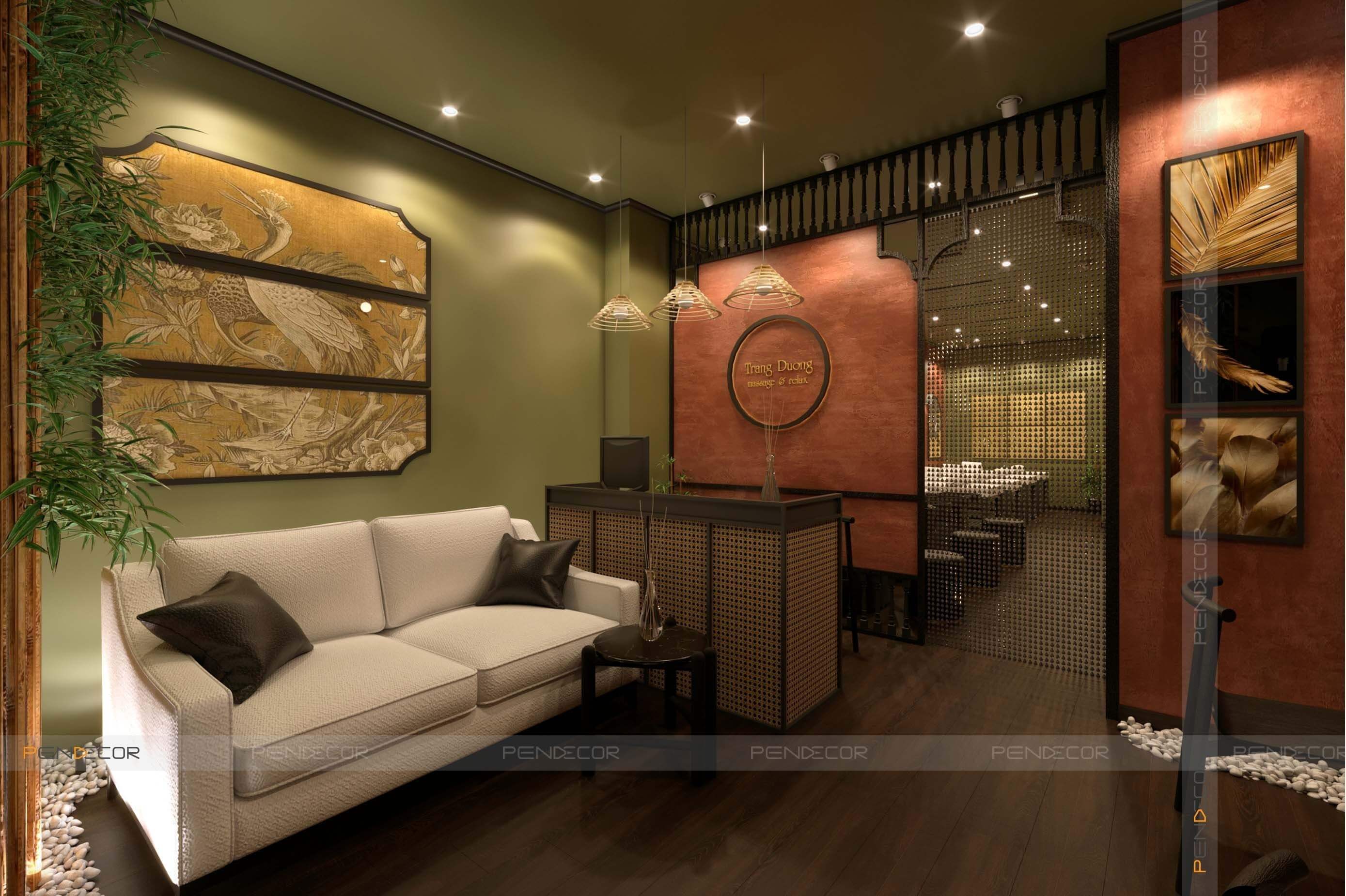 quầy lễ tân spa mini