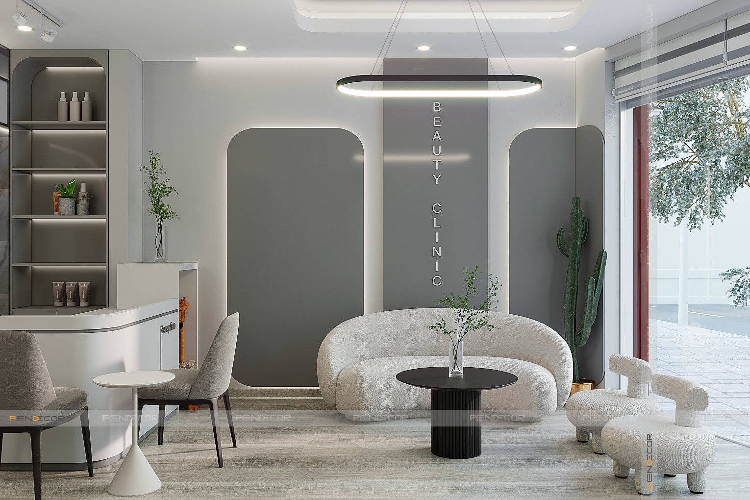 quầy lễ tân spa đẹp