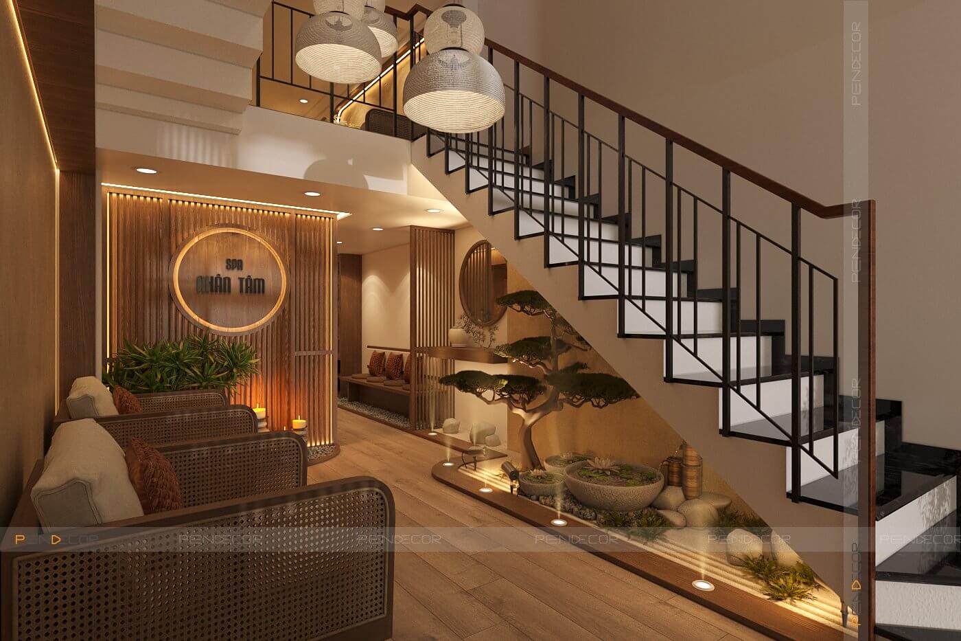 thiết kế gội đầu dưỡng sinh Pendecor