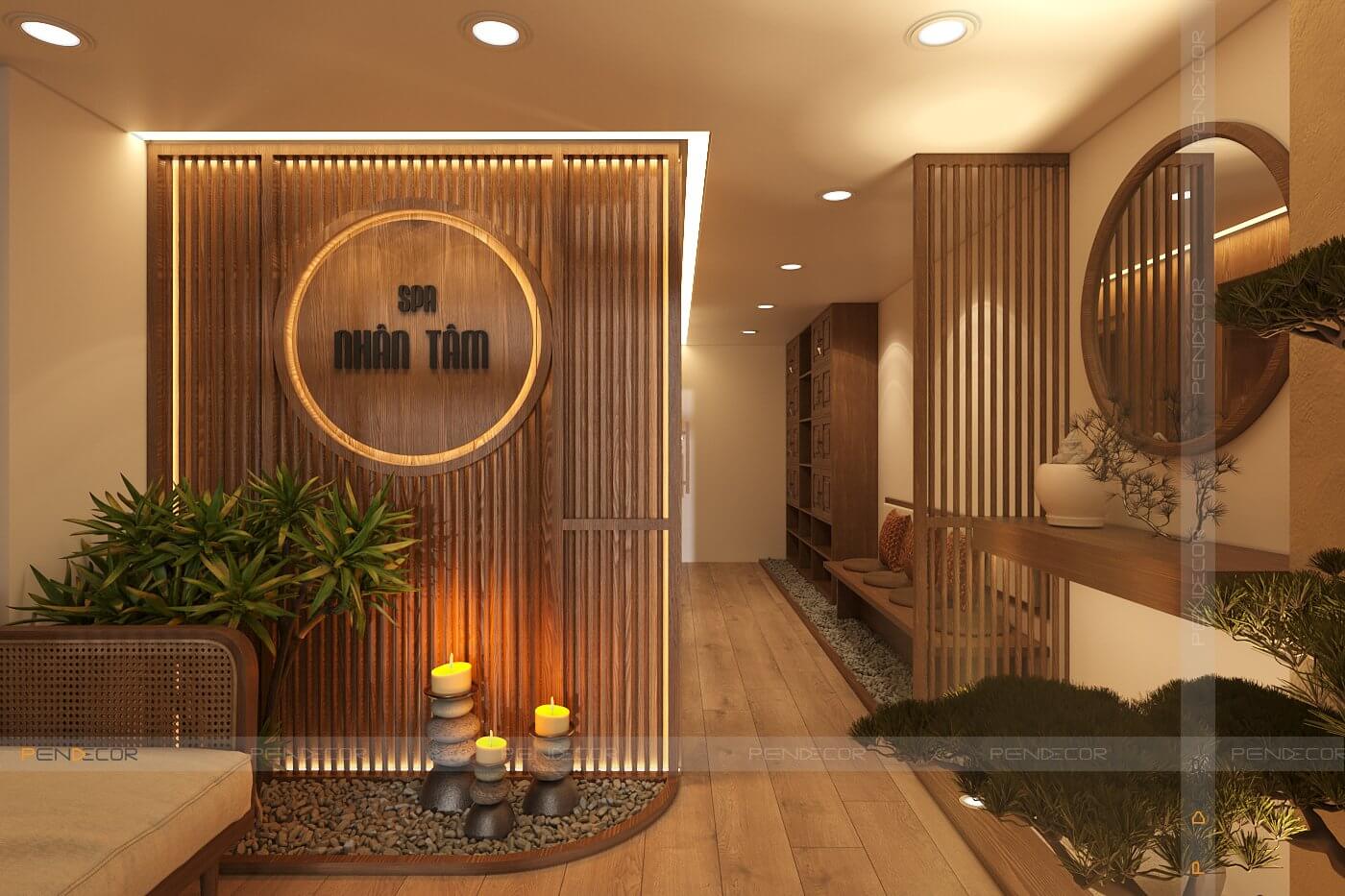 thiết kế mặt tiền spa đẹp Pendecor