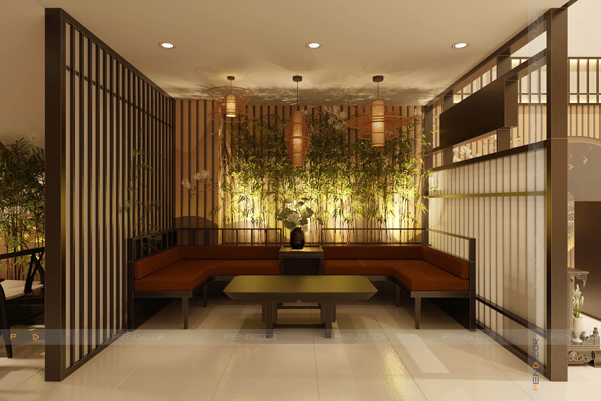 thiết kế spa gội đầu dưỡng sinh Pendecor