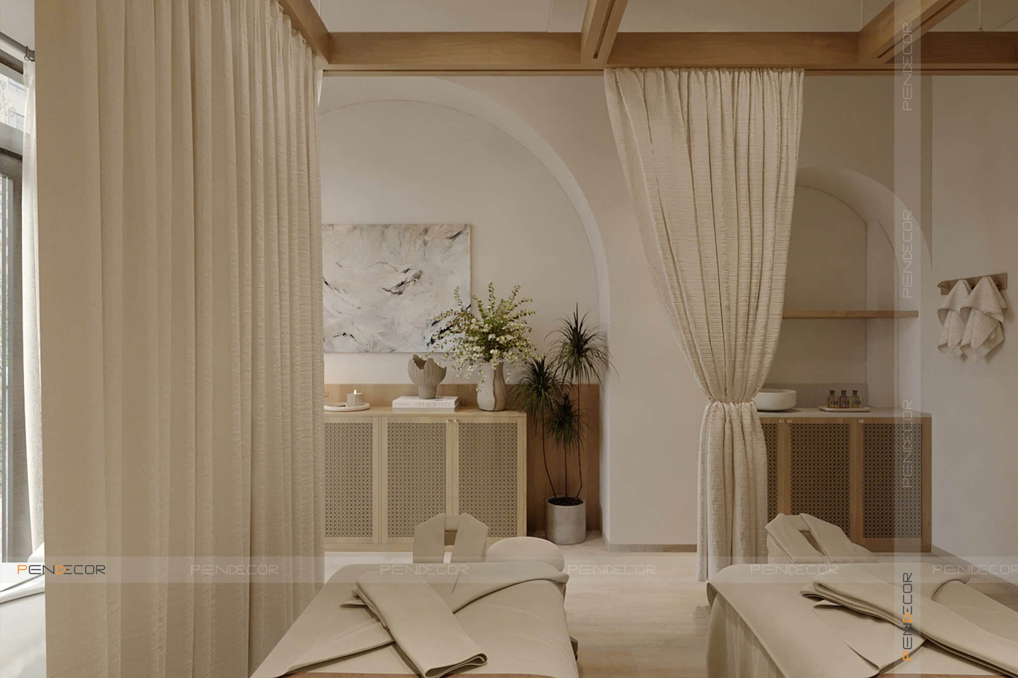 thiết kế spa nhỏ Pendecor