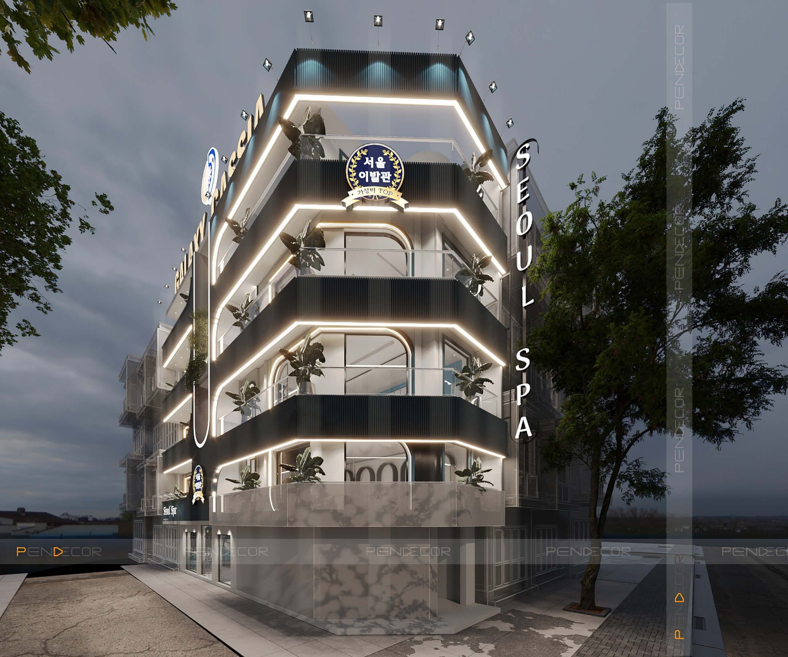 thiết kế spa nhà ống