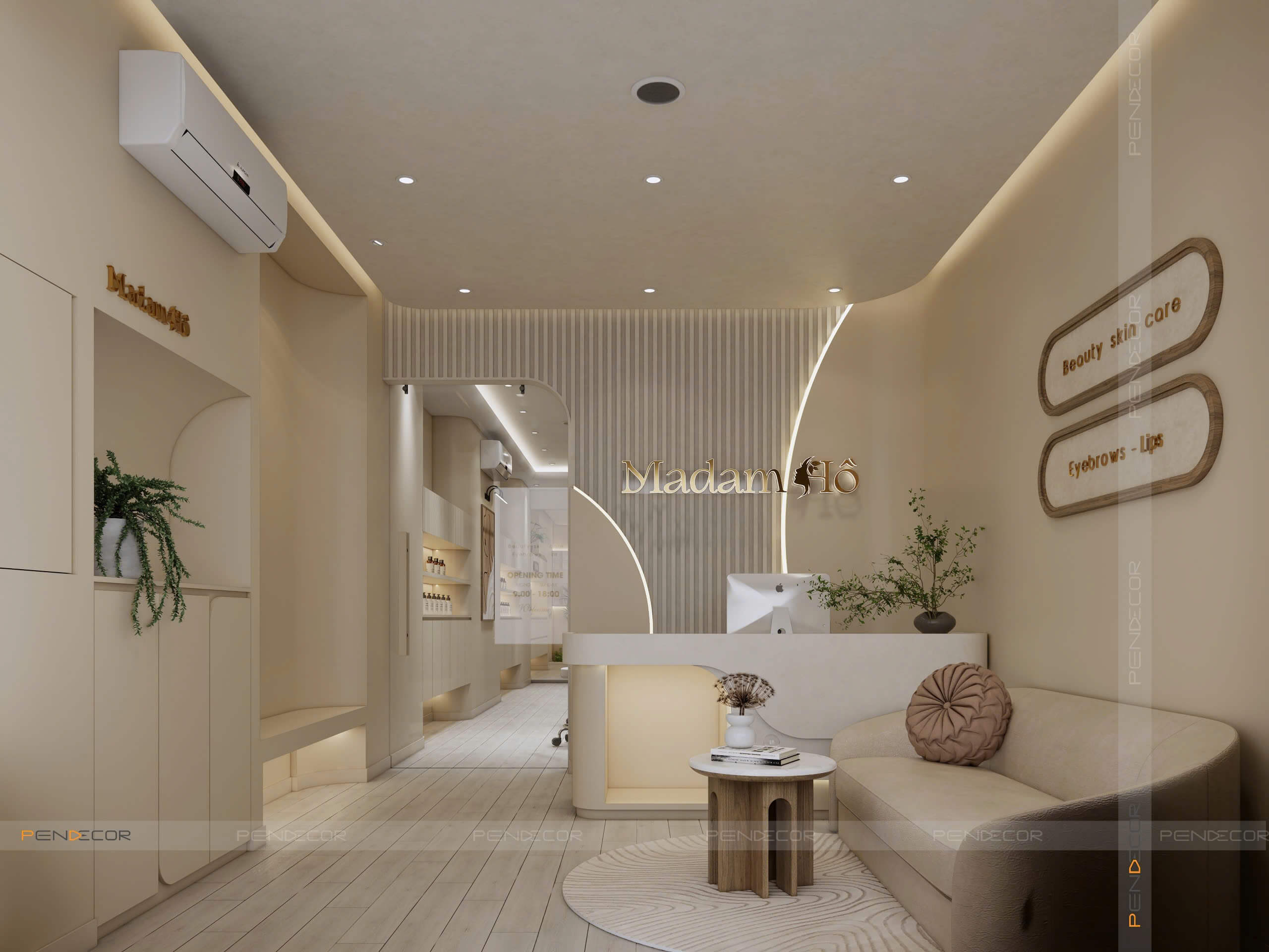 thiết kế spa phun xăm Pendecor