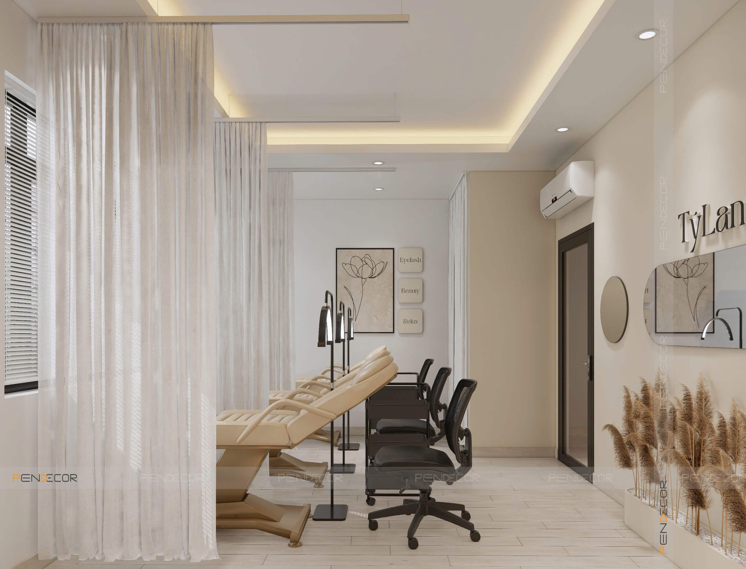 thiết kế spa phun xăm Pendecor