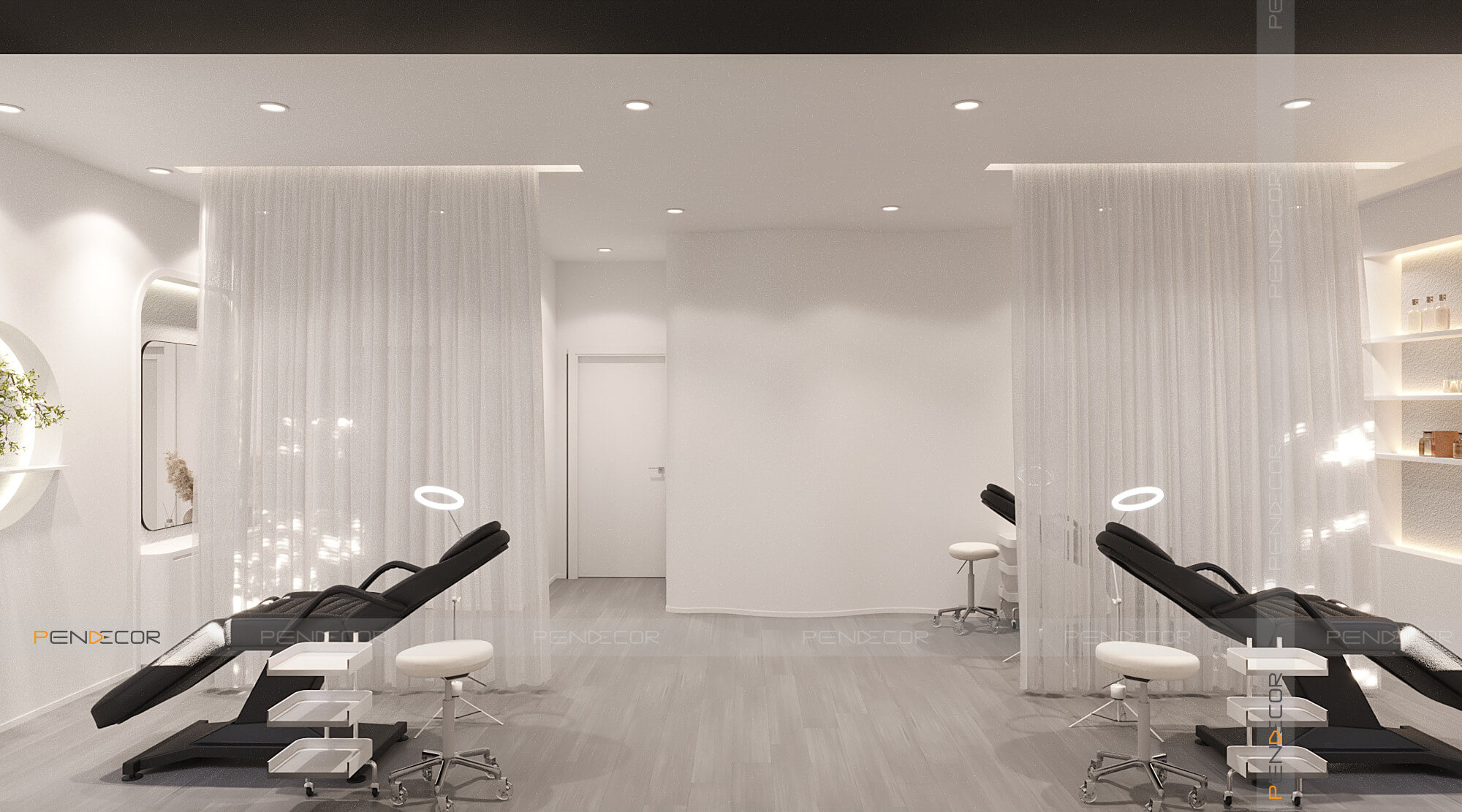 thiết kế cửa hàng phun xăm Pendecor