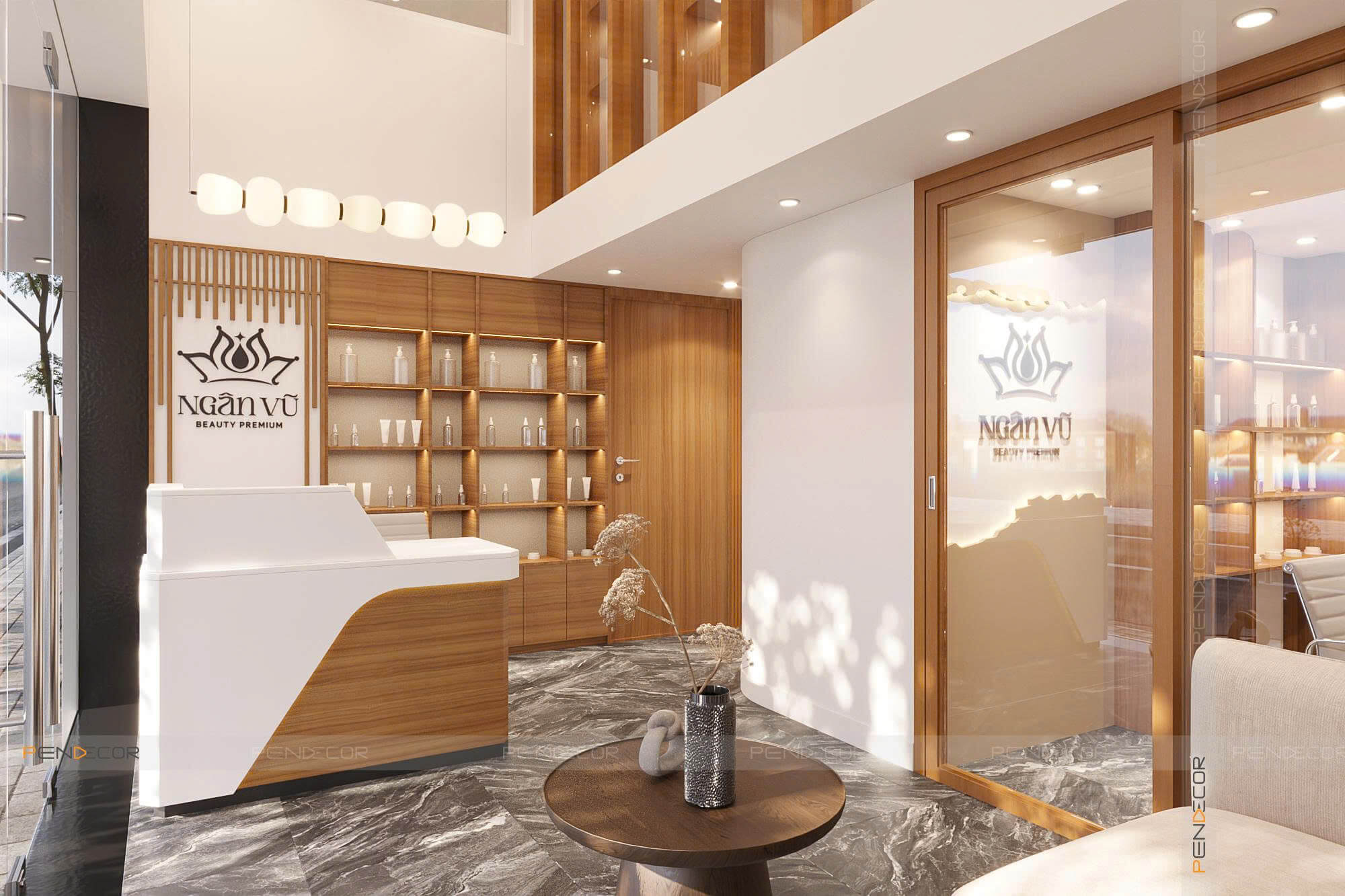 thiết kế phòng phun xăm Pendecor