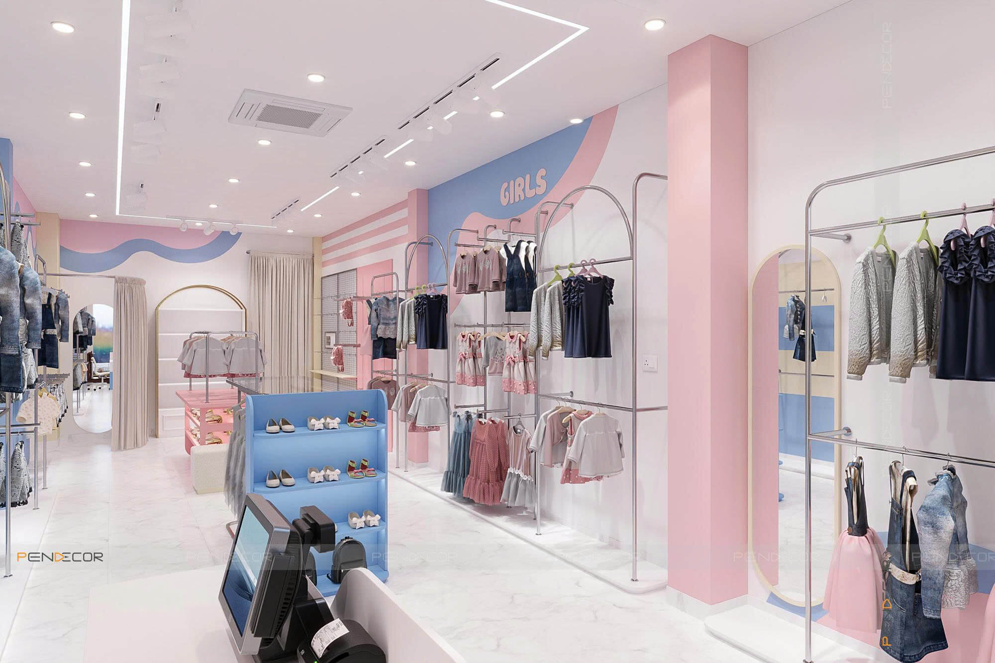 Thiết Kế Shop Mẹ và Bé Mini Kids