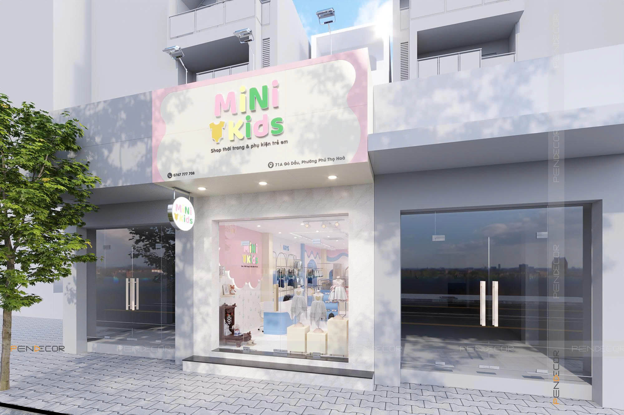 Thiết Kế Shop Mẹ và Bé Mini Kids