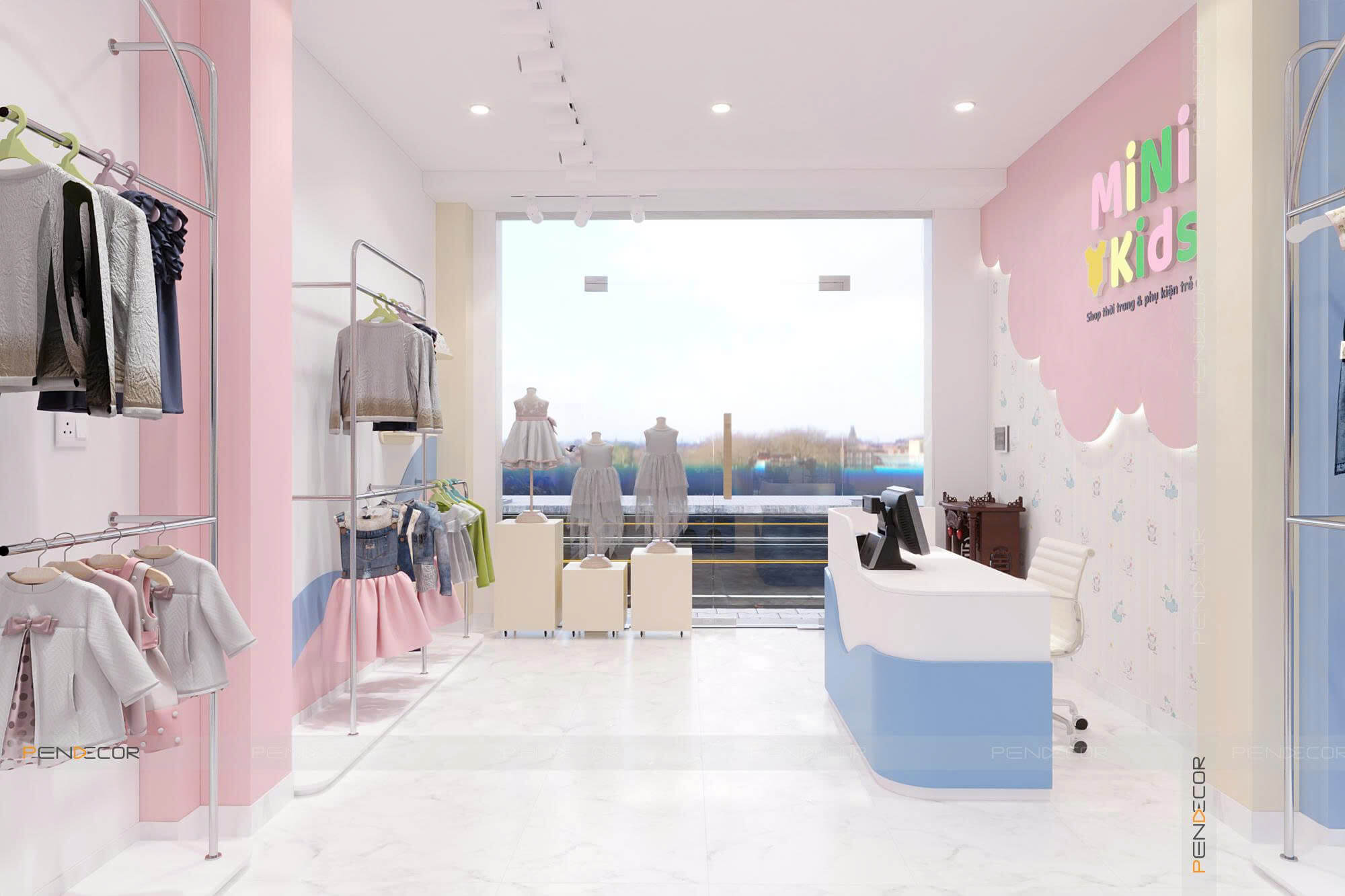 Thiết Kế Shop Mẹ và Bé Mini Kids