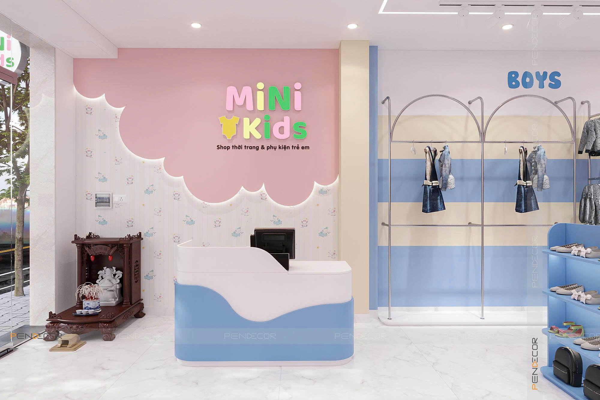 Thiết Kế Shop Mẹ và Bé Mini Kids