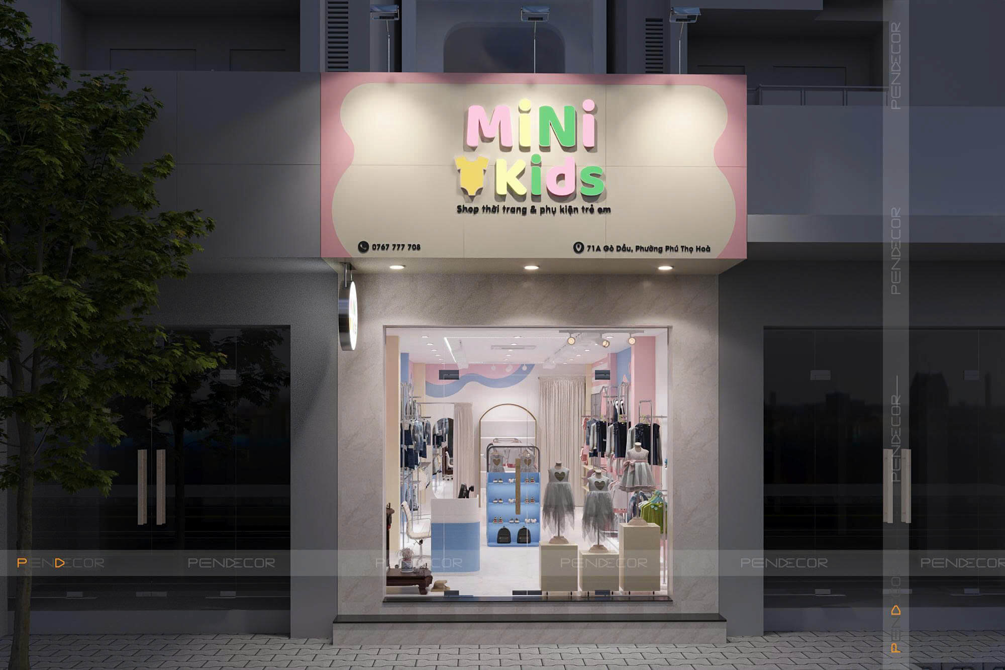 Thiết Kế Shop Mẹ và Bé Mini Kids