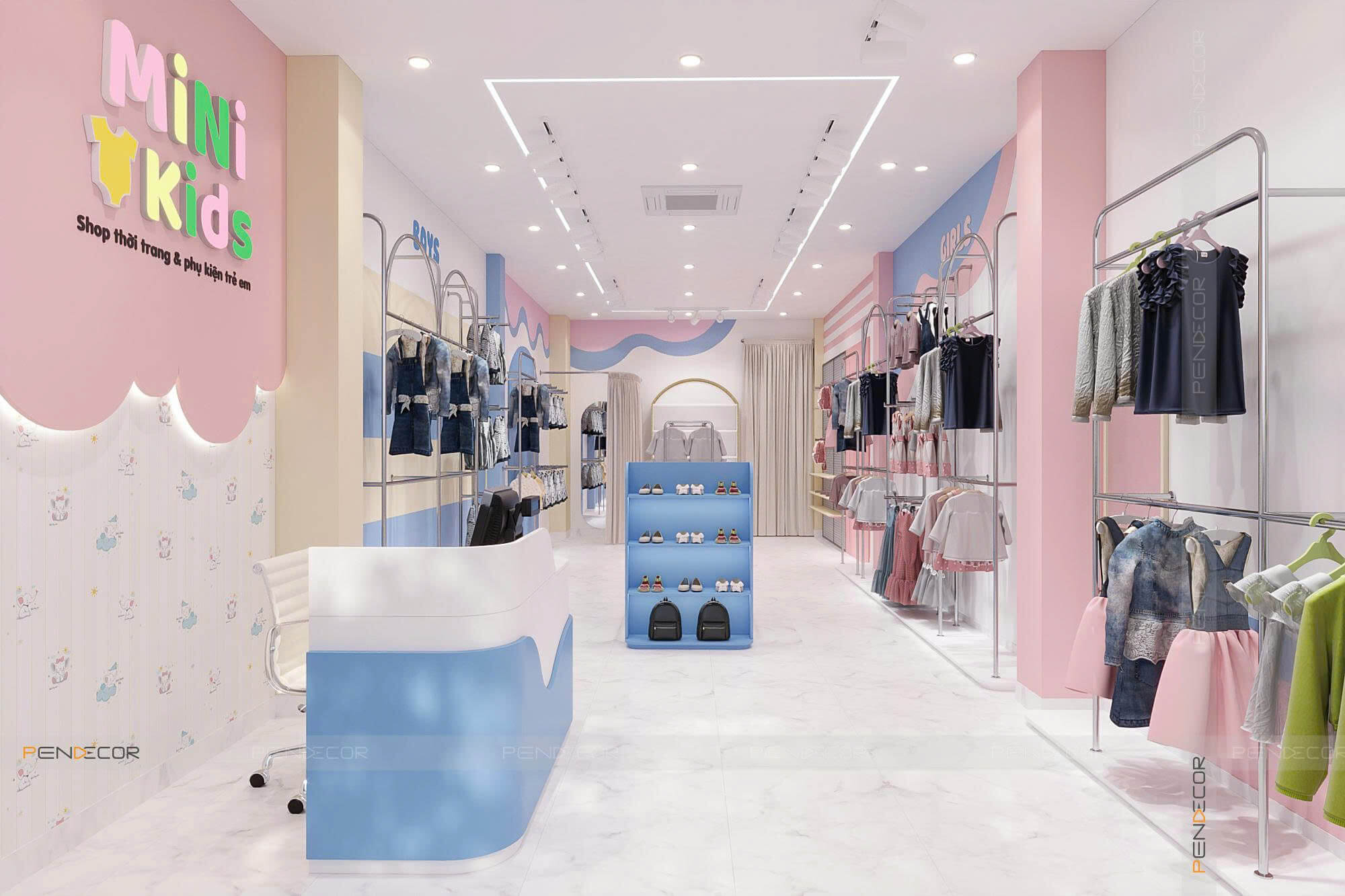 Thiết Kế Shop Mẹ và Bé Mini Kids