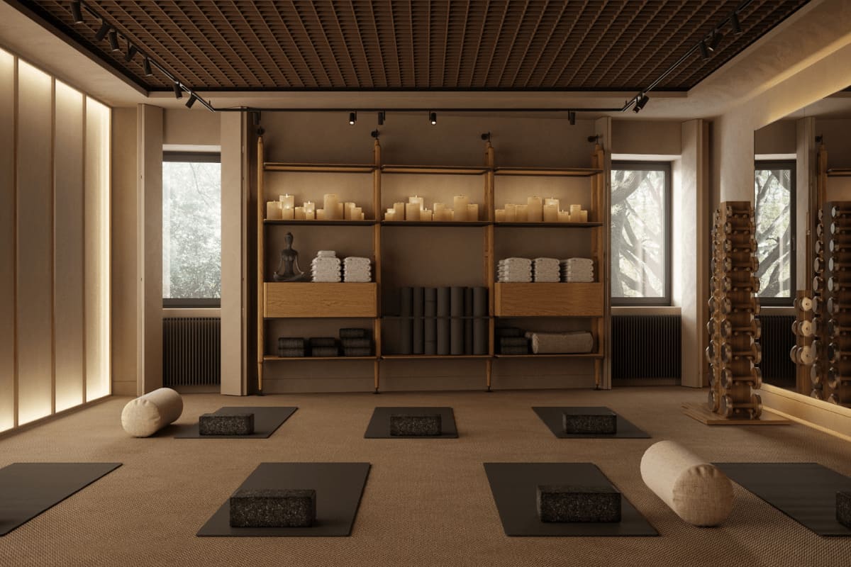 mẫu thiết kế phòng tập yoga