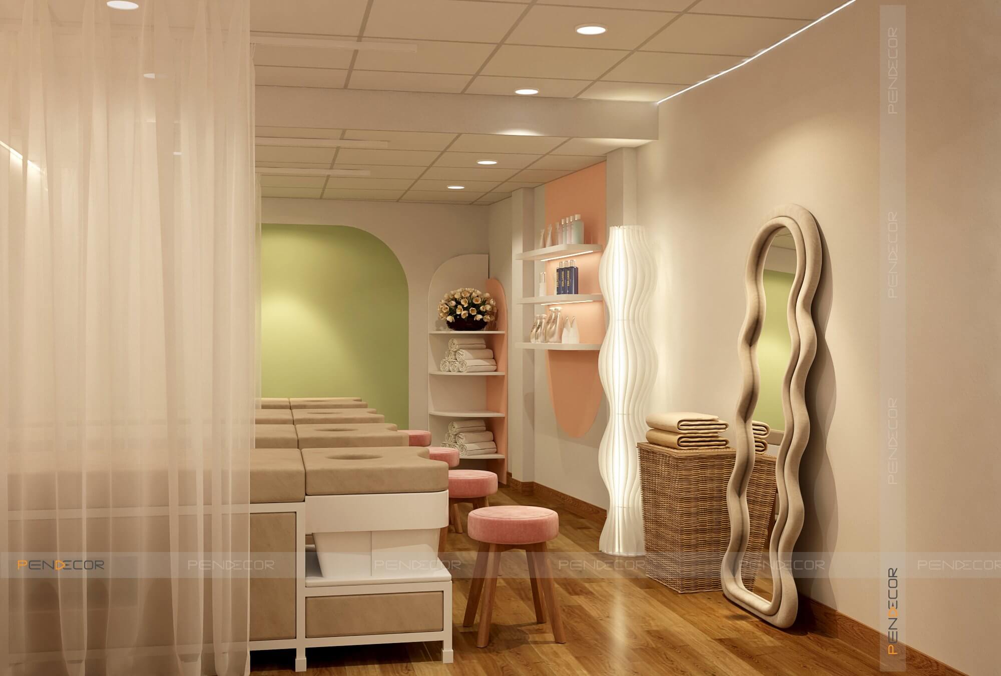 thiết kế phòng spa tại nhà Pendecor