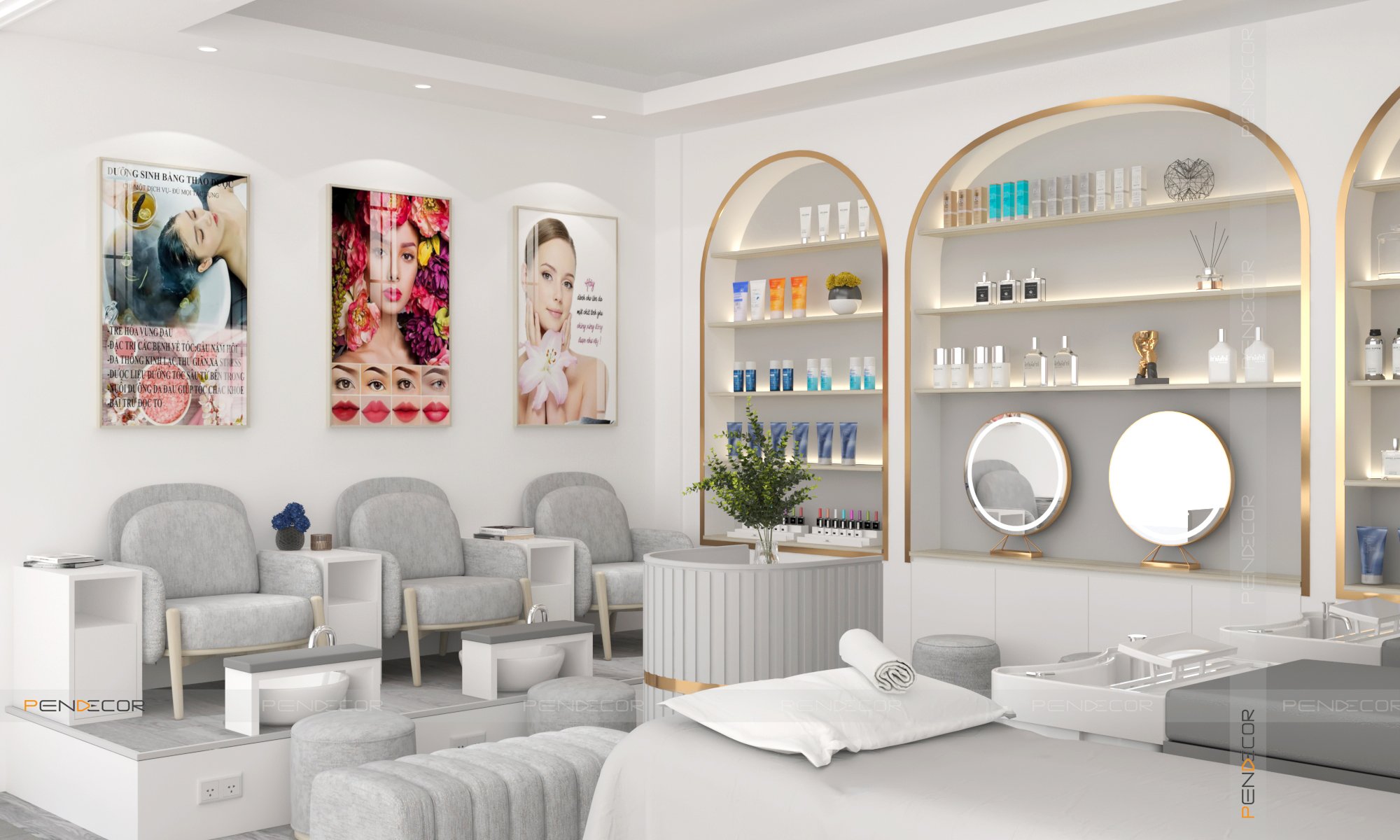 trang trí spa mini tại nhà Pendecor